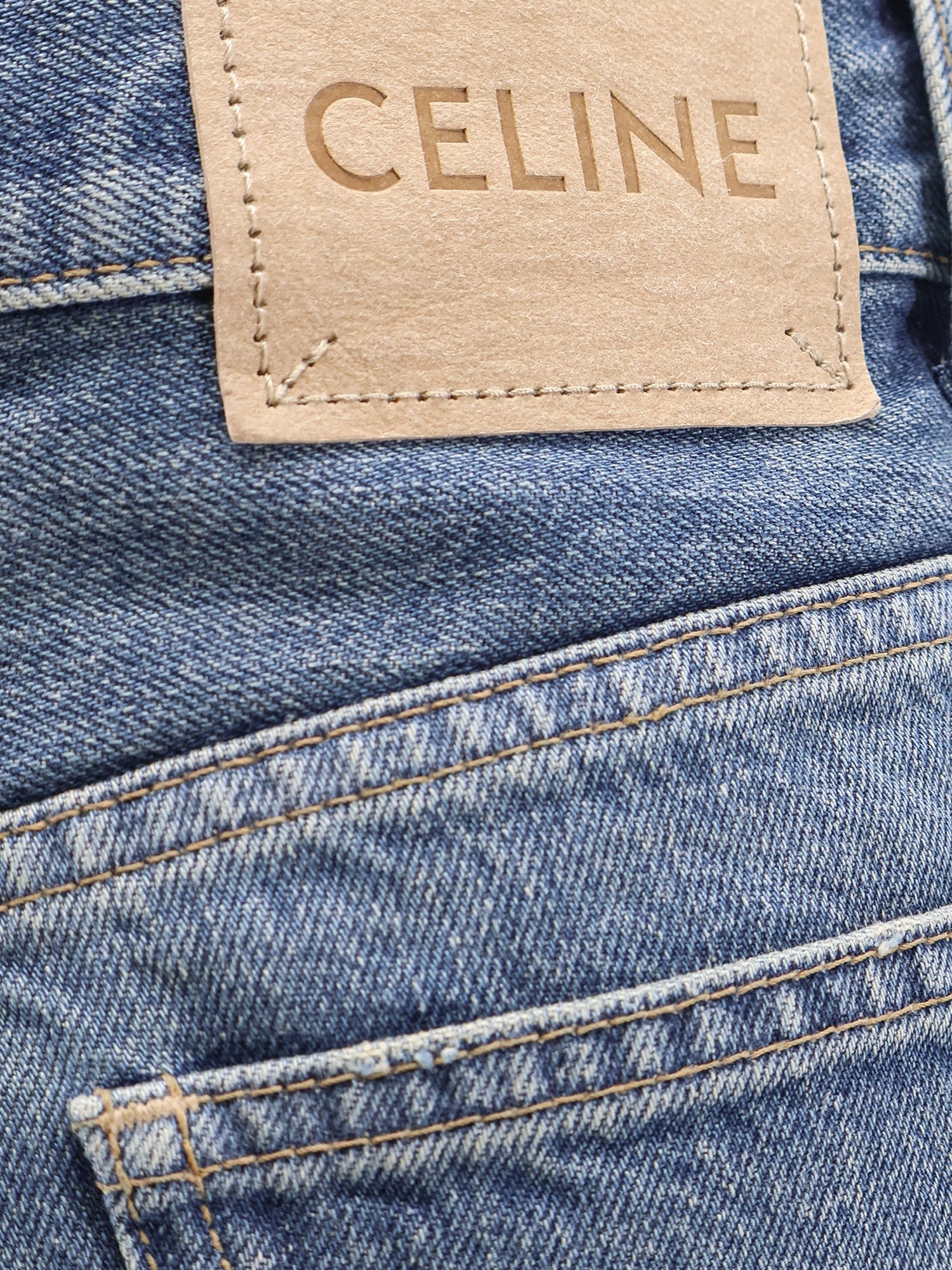 Celine Women Stone-Washed Cotton Jeans - 3