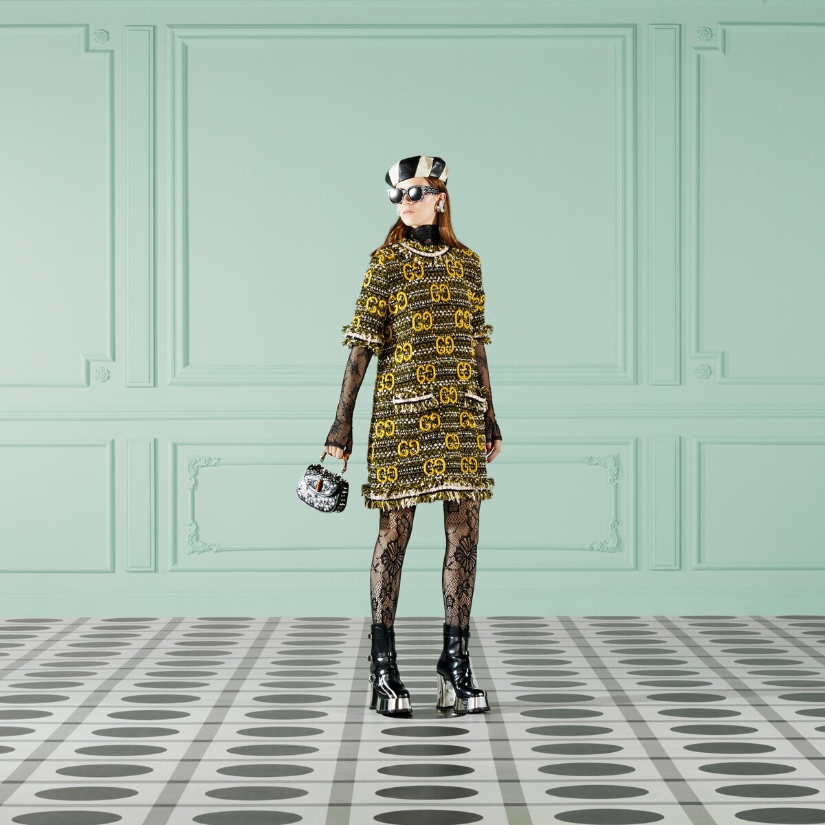 GUCCI Wool mohair GG dress | REVERSIBLE