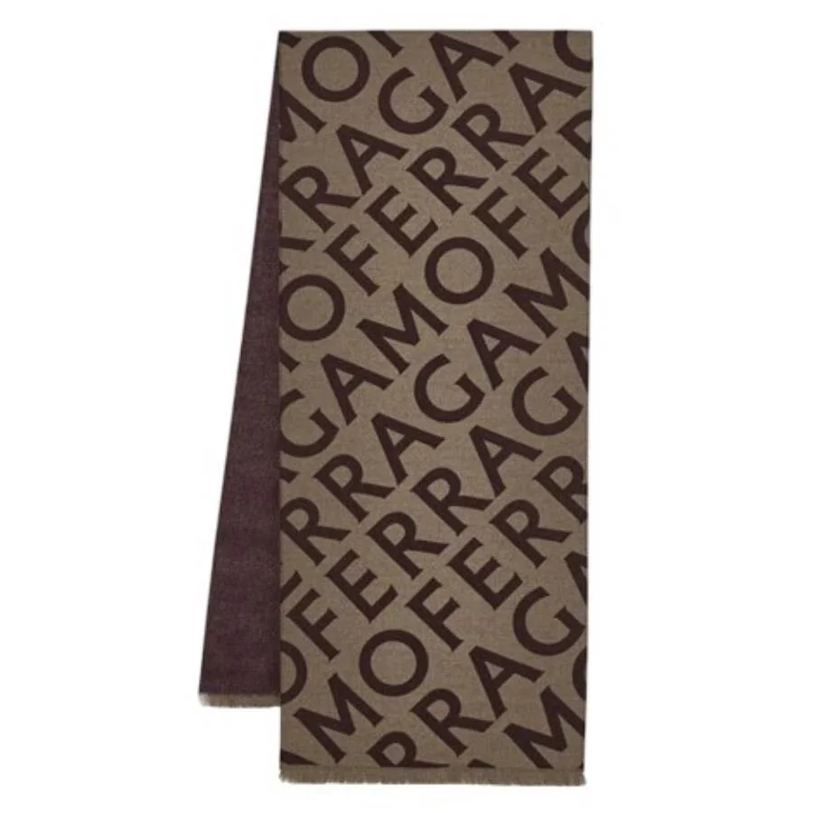 Ferragamo Reversible Logo Wool Scarf - 1