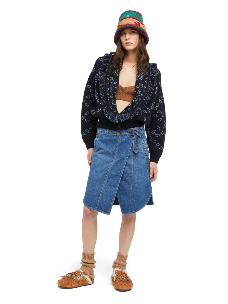 Alanui Bandana Jacquard Cardi-Bomber outlook