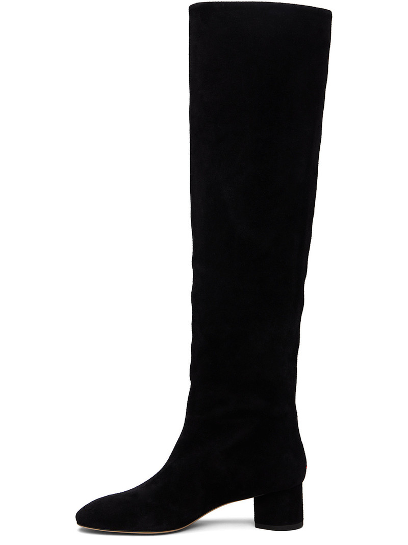 Aeyde Black Willa Suede Over-Knee Boots outlook