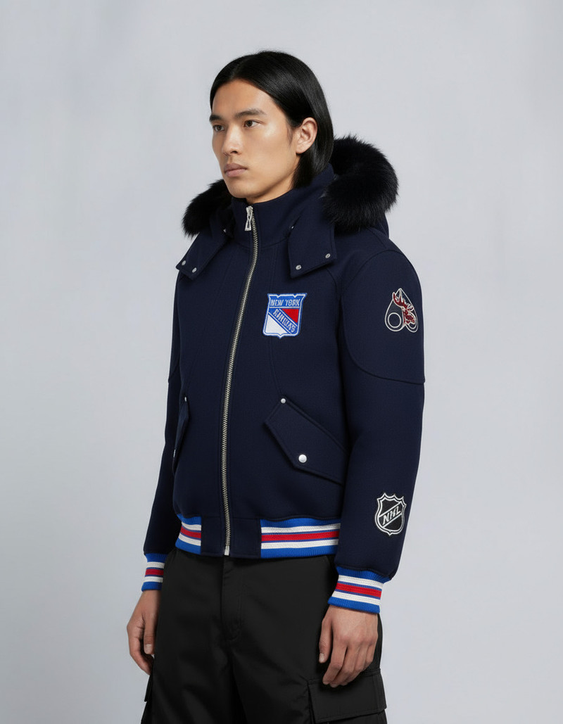 MOOSE KNUCKLES NHL X MOOSE KNUCKLES RANGERS BOMBER JACKET outlook