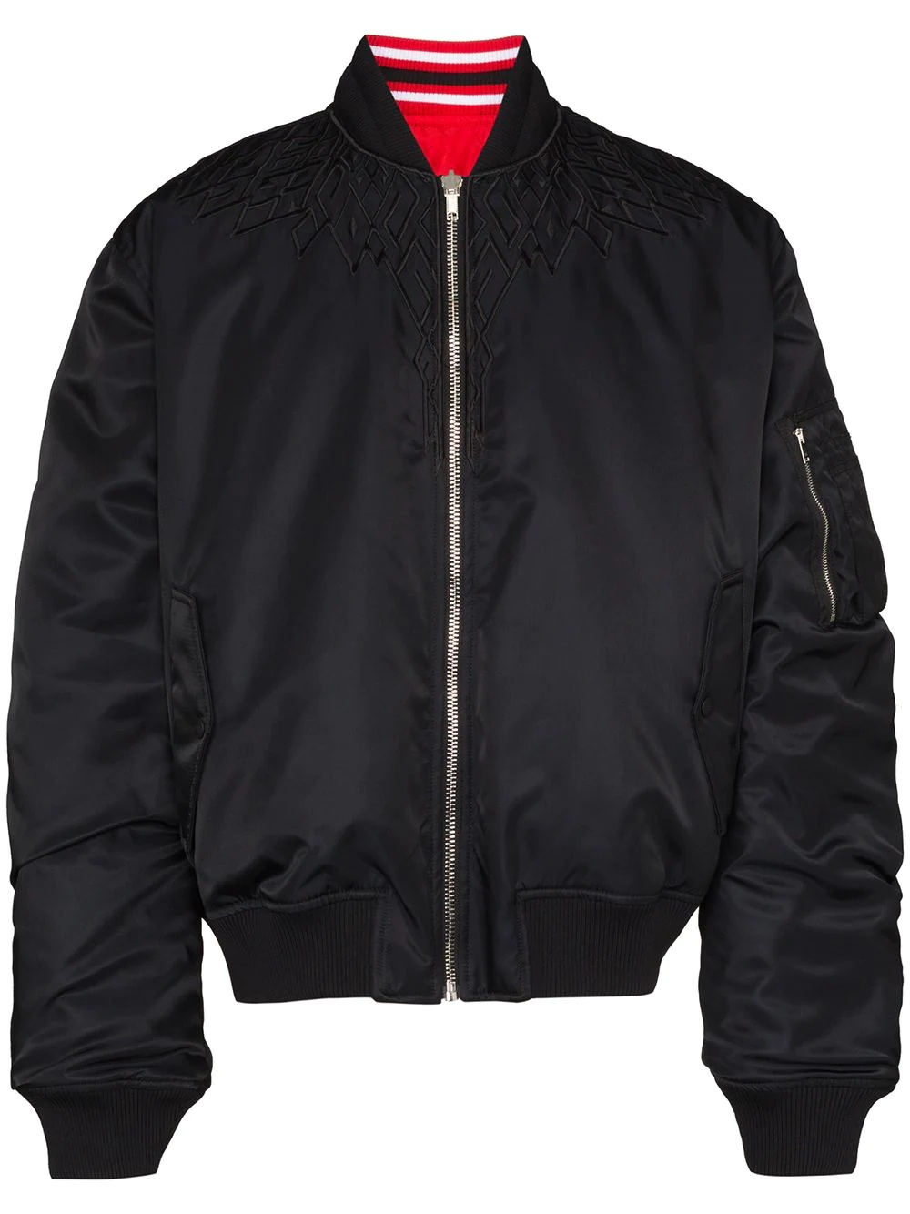 wings embroidered reversible bomber jacket - 1