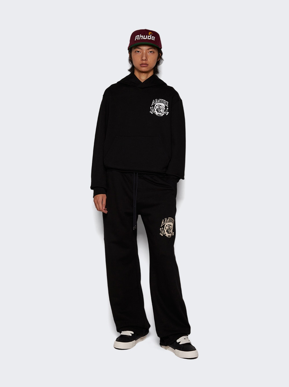 Lion Outline Hoodie Black - 2