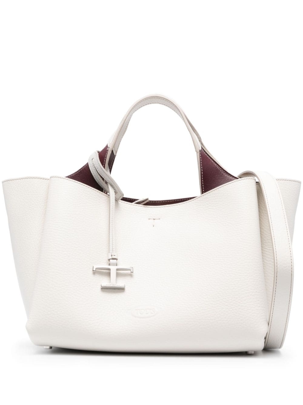 mini leather tote bag - 1