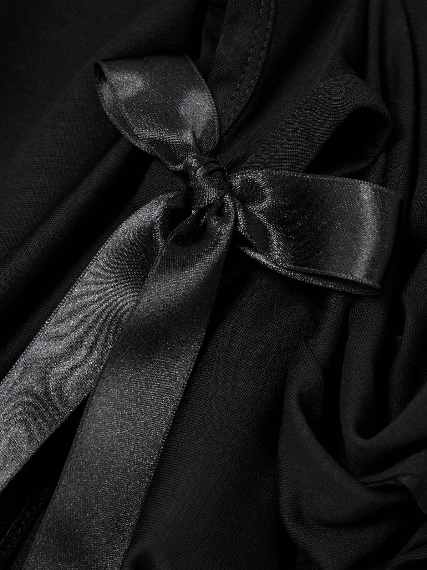 Bow-detailed cotton-jersey T-shirt - 4