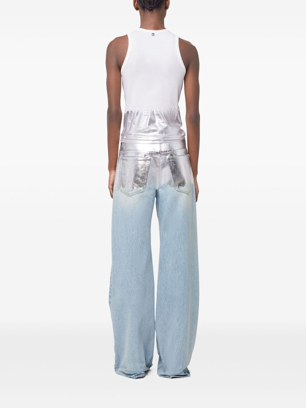 piercing-appliqué ribbed tank top - 4