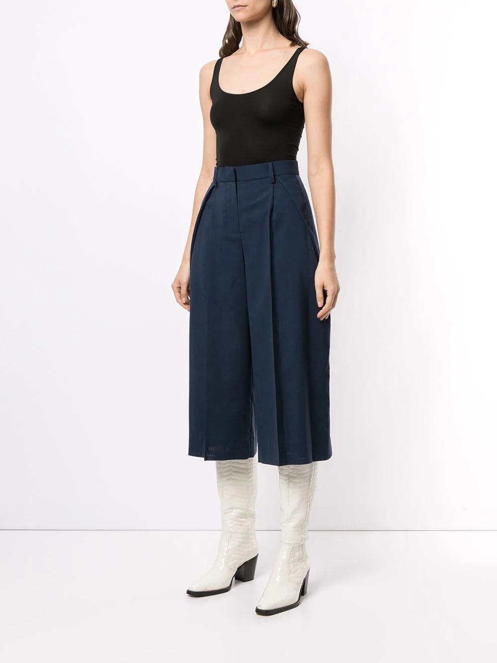 side-stripe straight-leg culottes - 3