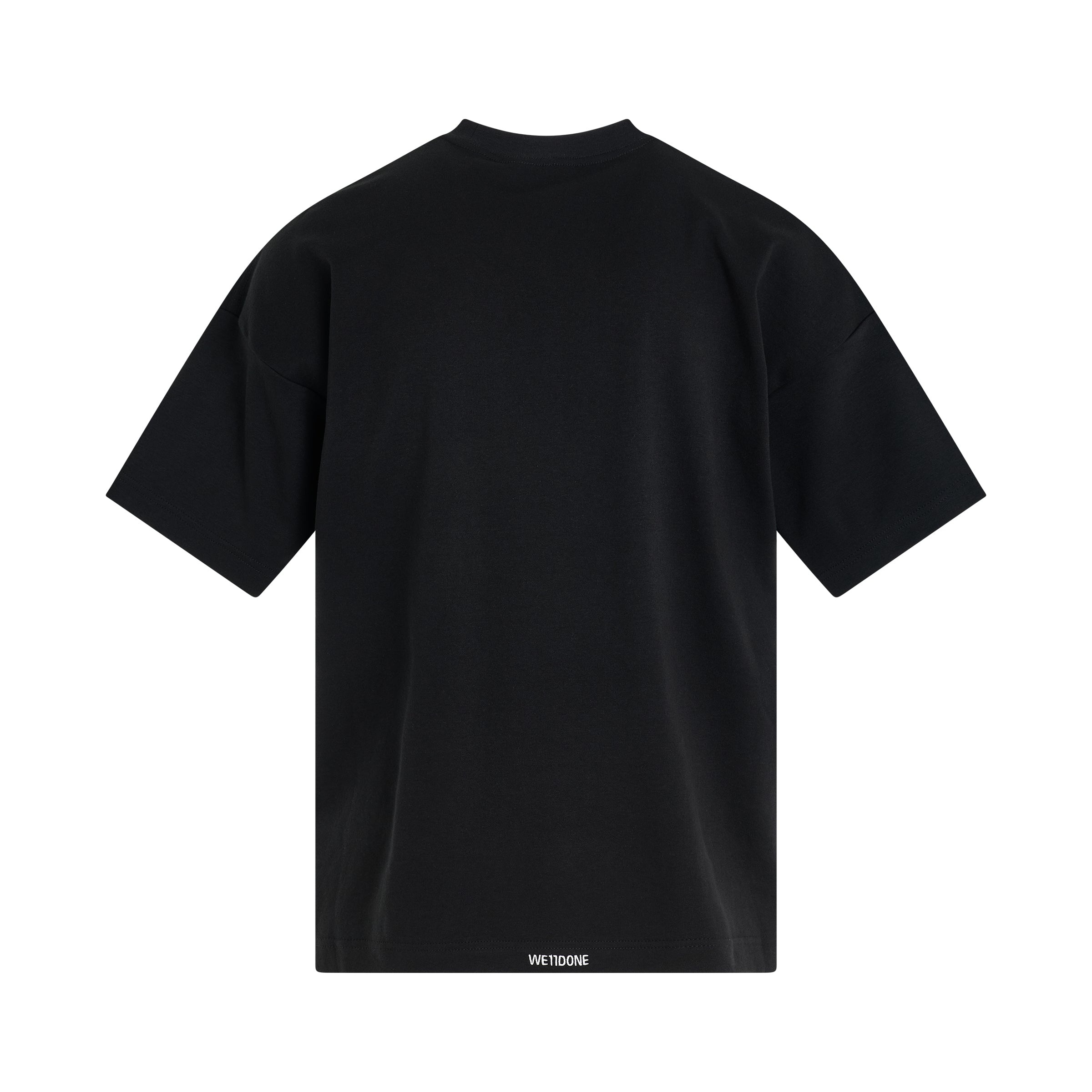 【関税込み】We11done ブラック Spine Skull Tシャツ We11done Spine Skull Print T-Shirt in Black | REVERSIBLE