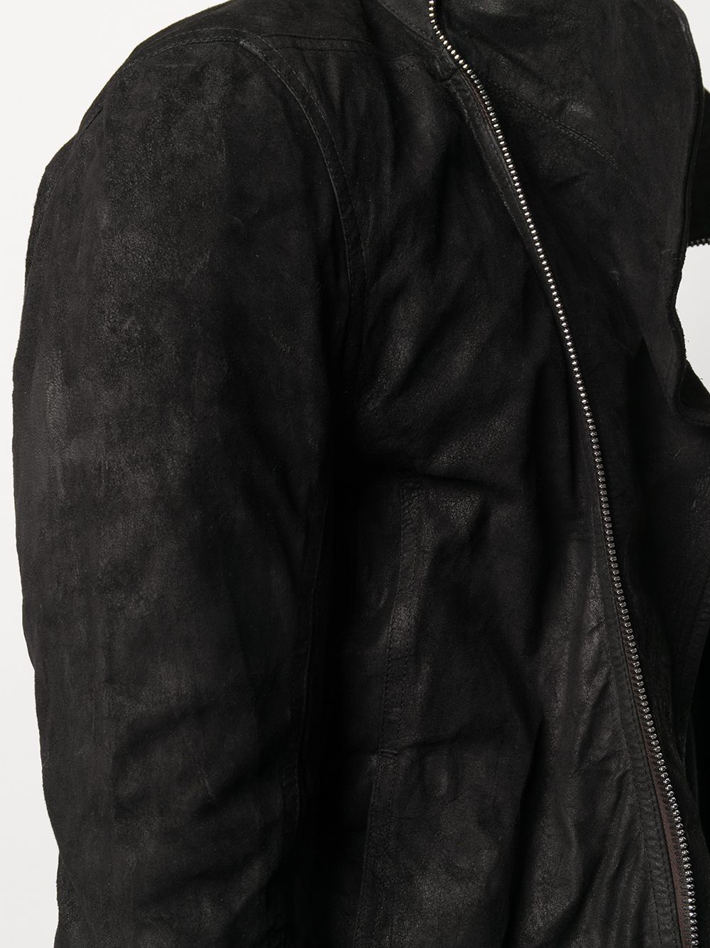 fitted suede leather jacket - 5