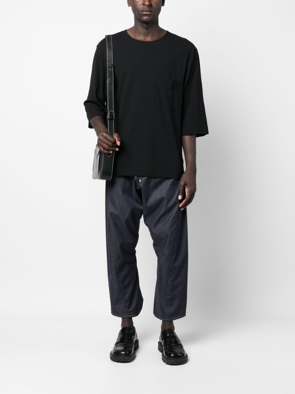 DROP-CROTCH CROPPED JEANS - 4