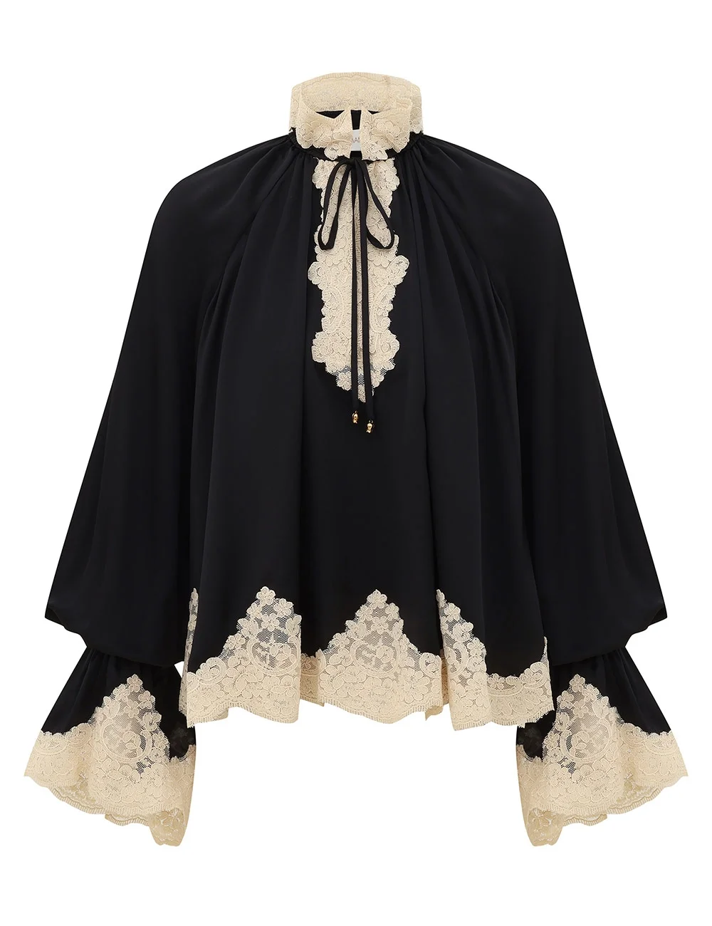 CLASH BILLOW LACE BLOUSE - 1