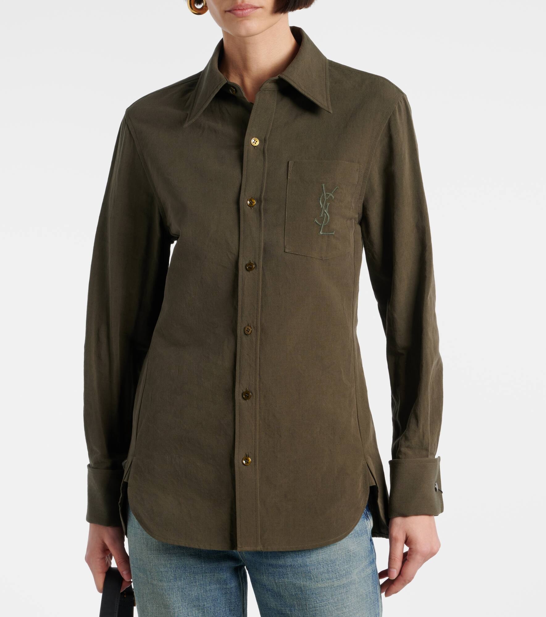 Cassandre cotton and linen shirt - 6