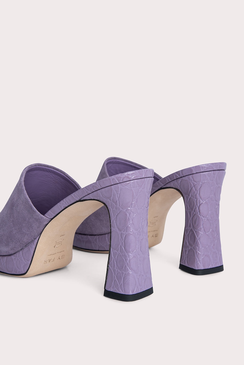 Beliz Purple Haze Croco and Suede Leather - 5