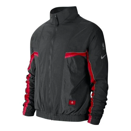 Nike NBA houston rockets Athleisure Casual Sports Stand Collar Jacket Black CJ7149-010 - 1
