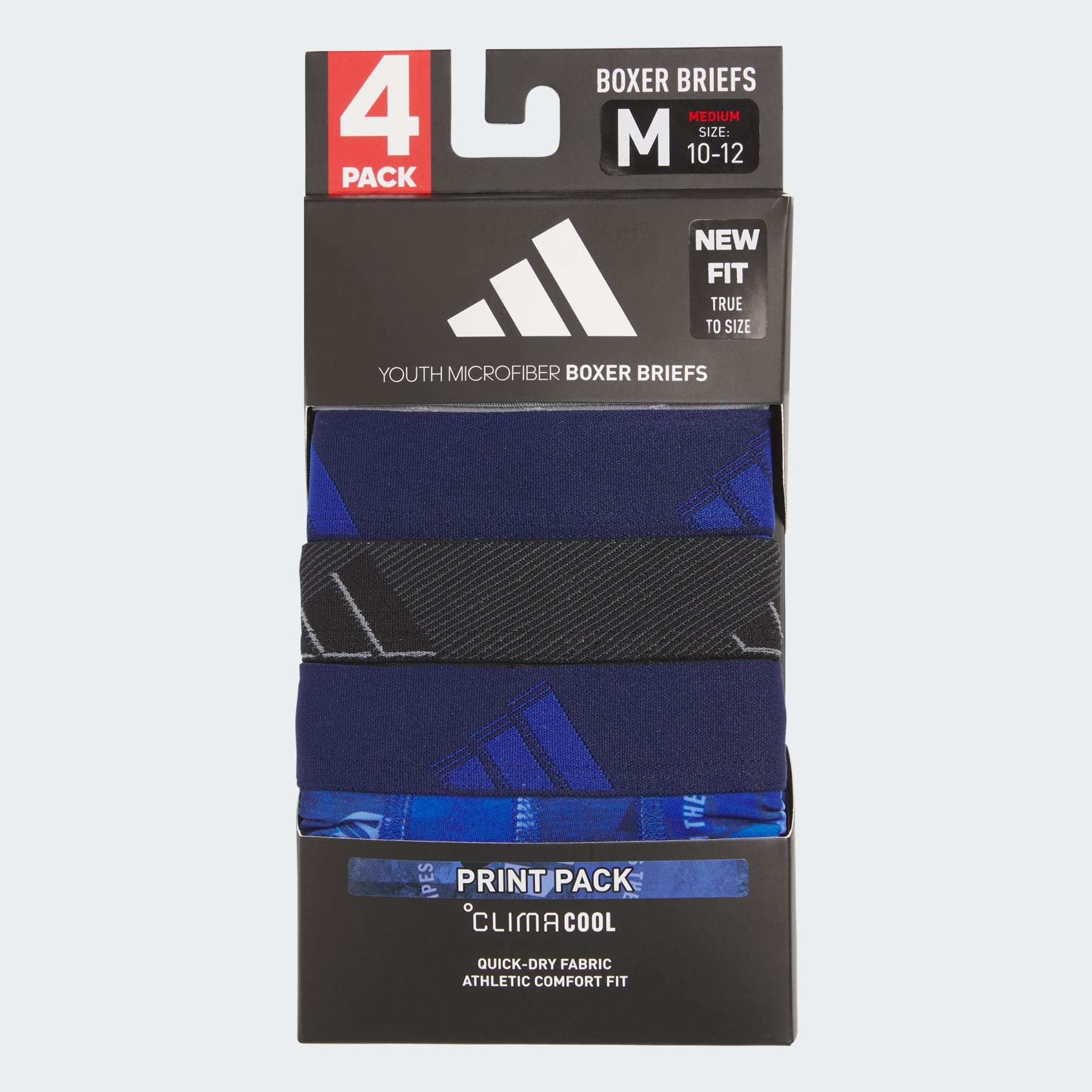 Youth Microfiber Graphic 4-Pack Boxer Briefs - 3
