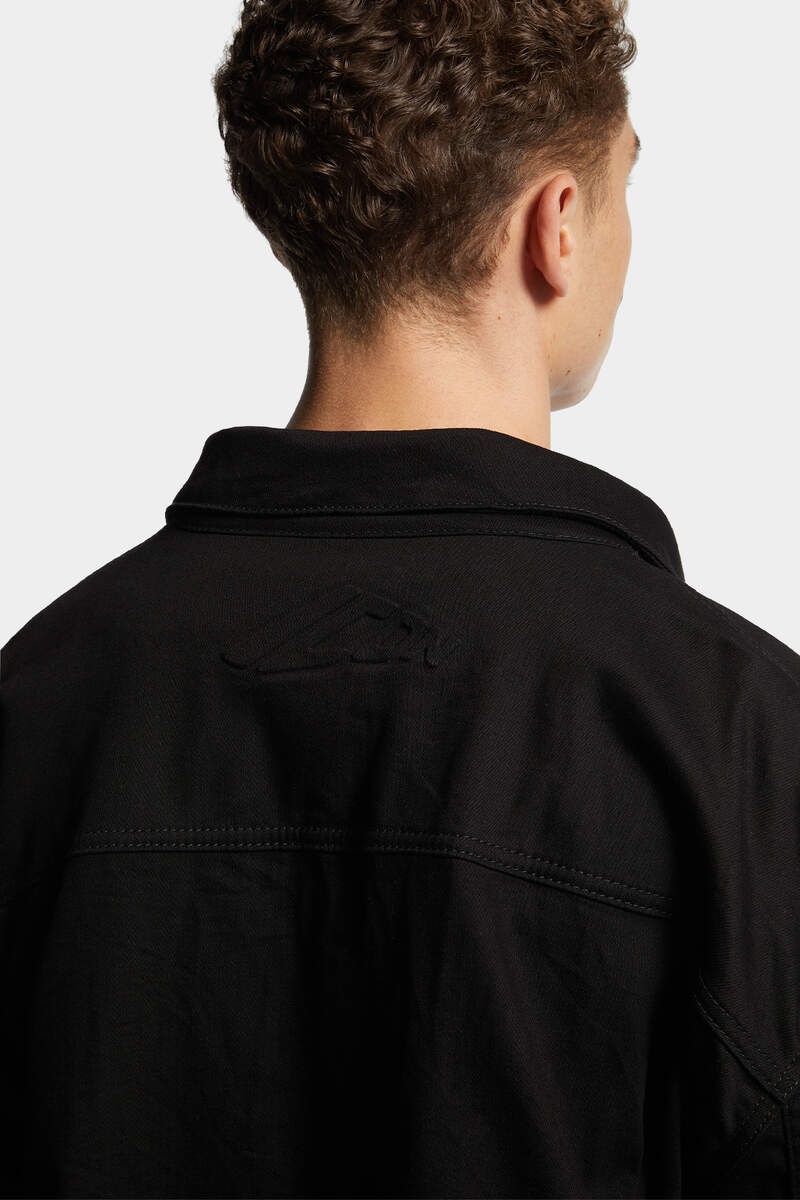 ICON NEW GENERATION BLACK OVERSIZED JEAN JACKET - 5
