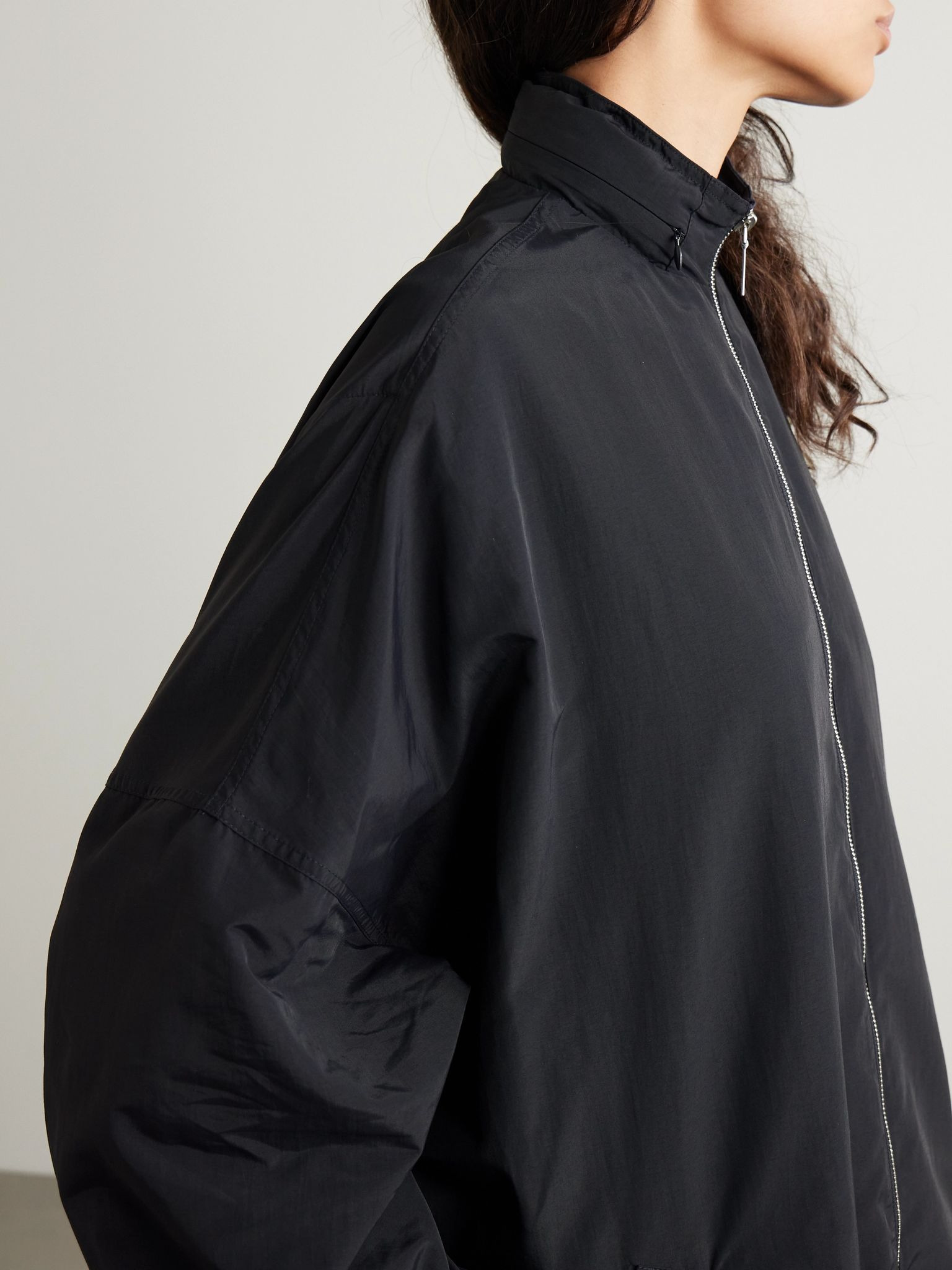 Hooded recycled-shell coat Black - 6