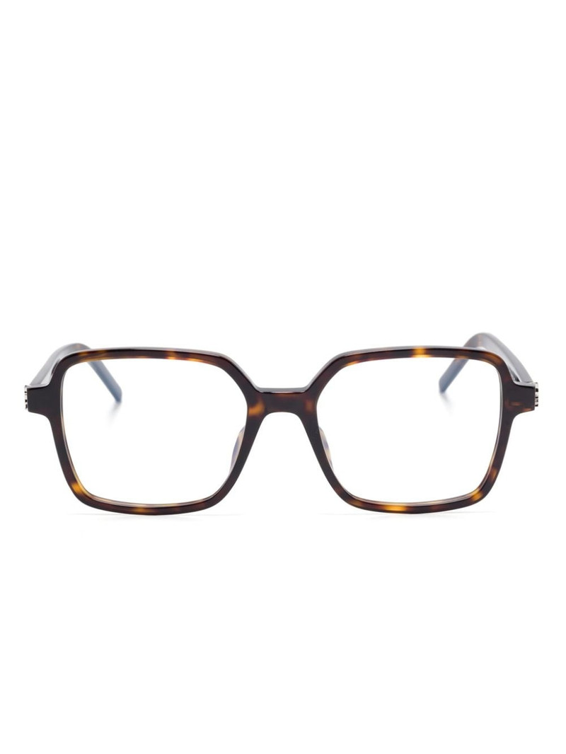 tortoiseshell-effect glasses 1