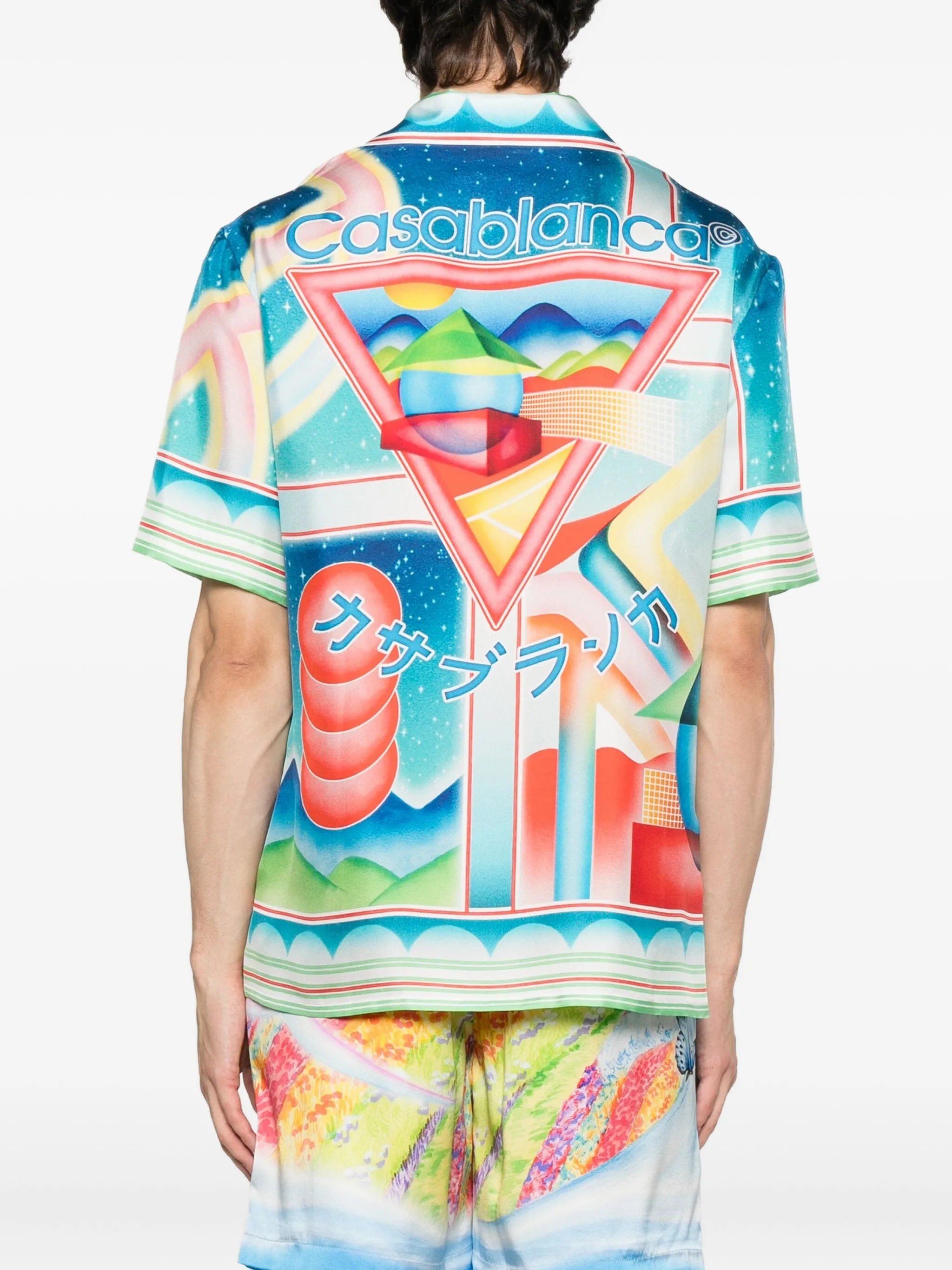 Galaxy Court geometric-print silk shirt - 4