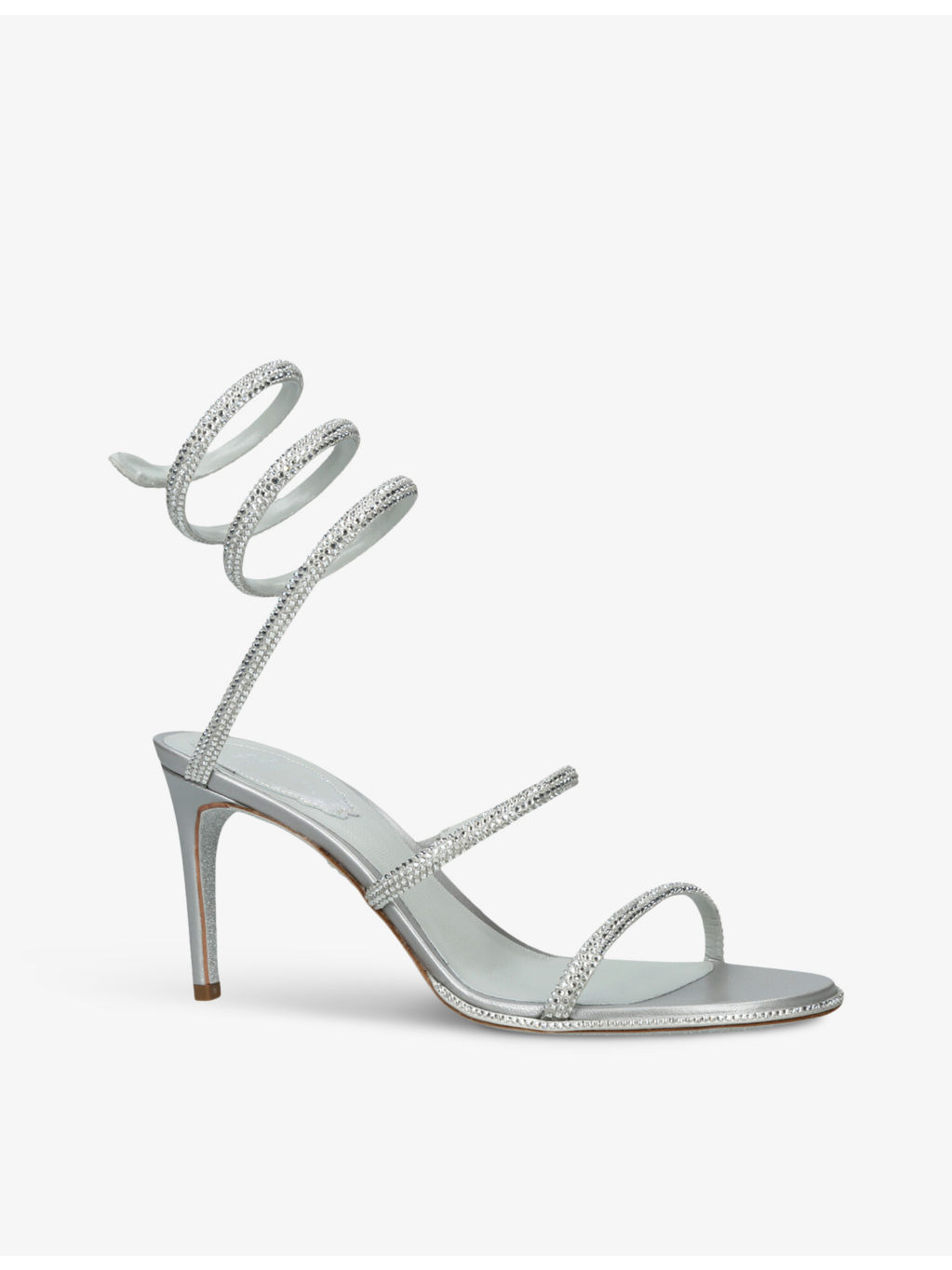 Cleo rhinestone-embellished heeled satin sandals - 4