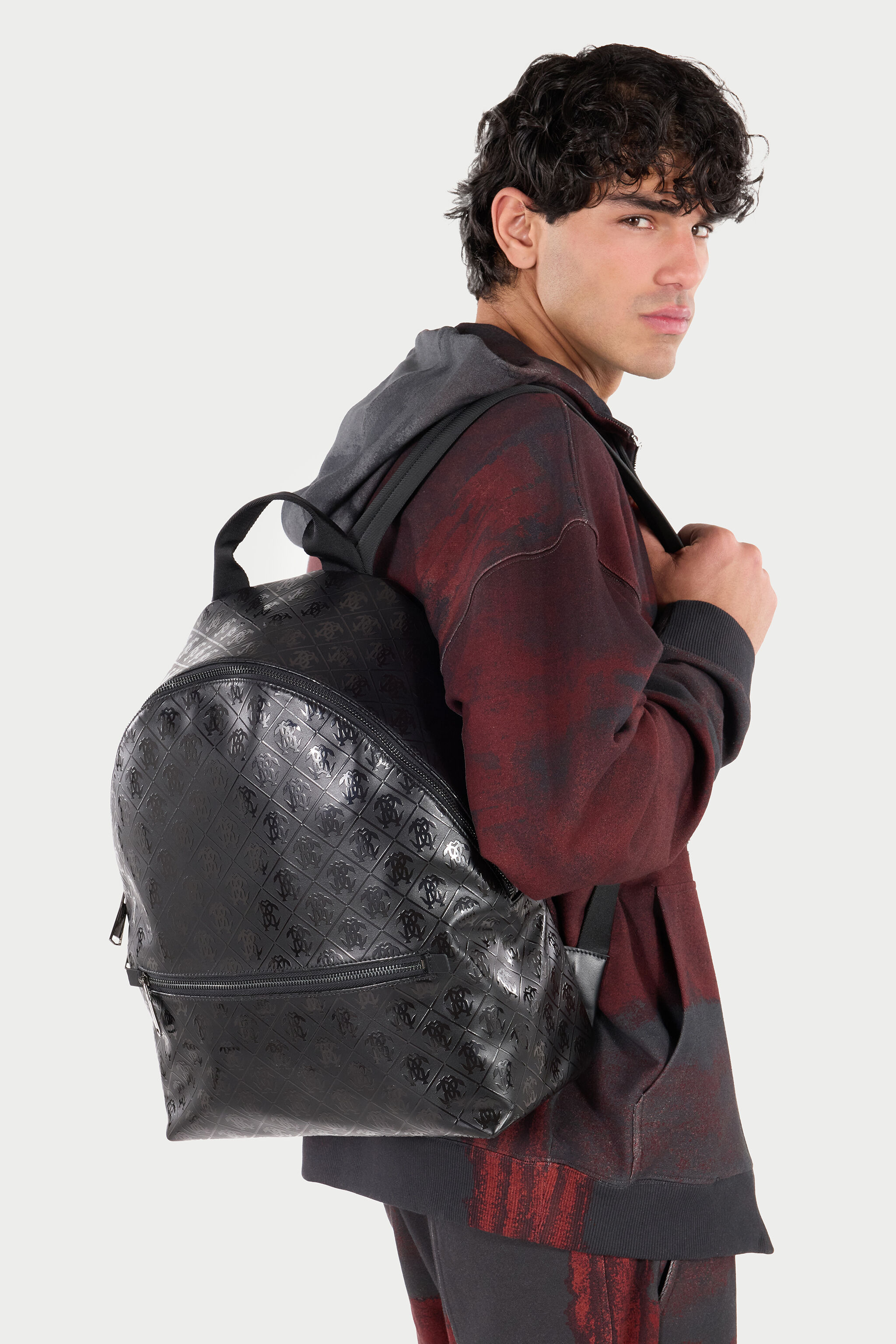 Backpack With All-Over Mirror Snake Monogram - 2