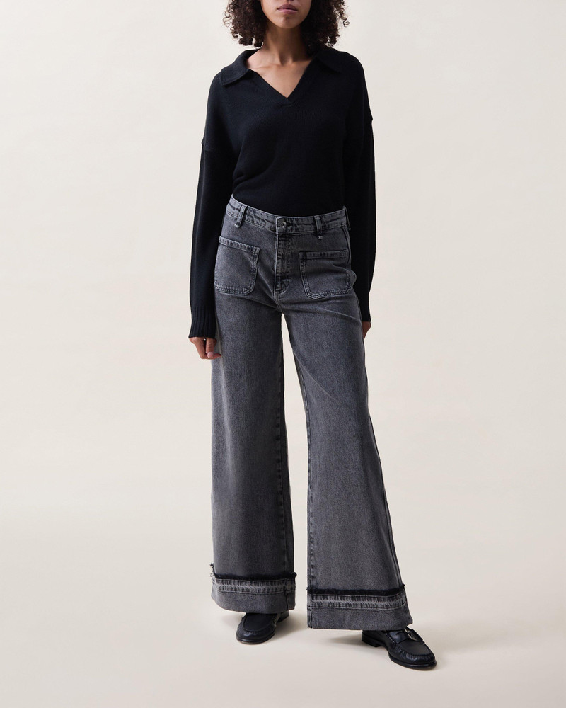 Melina Wide-Leg Jeans Vintage Stretch in Marina 1