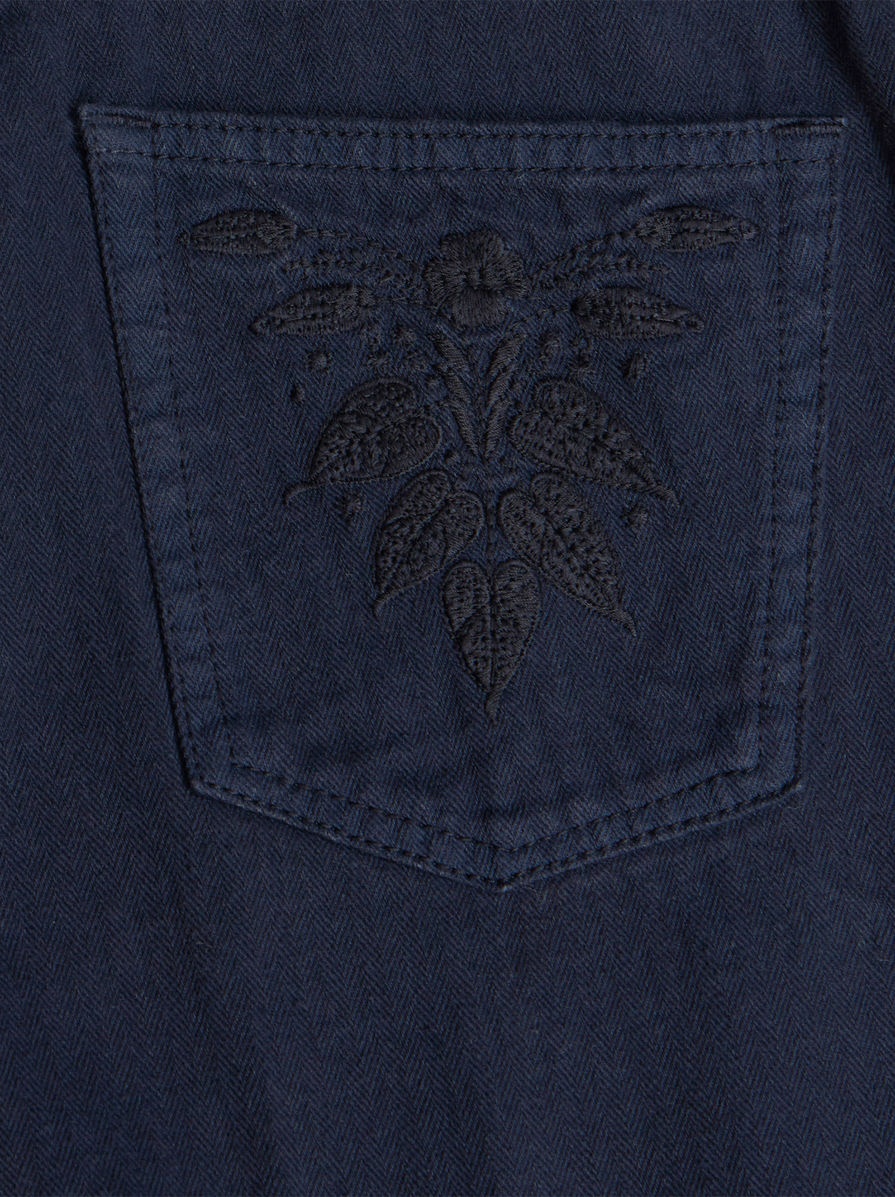 JEANS WITH FOLIAGE POCKETS - 6