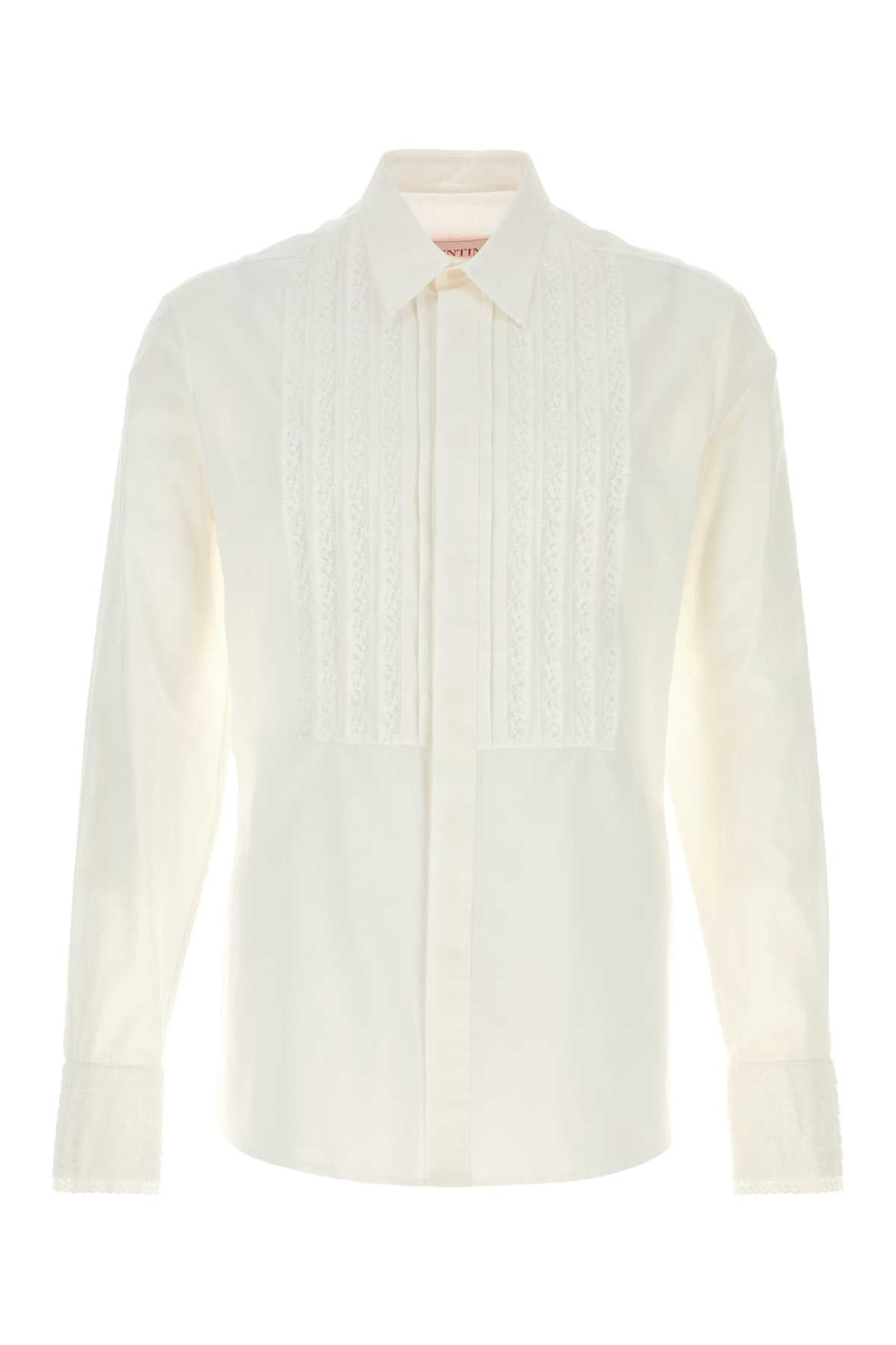 Valentino Garavani Men White Cotton Shirt - 1