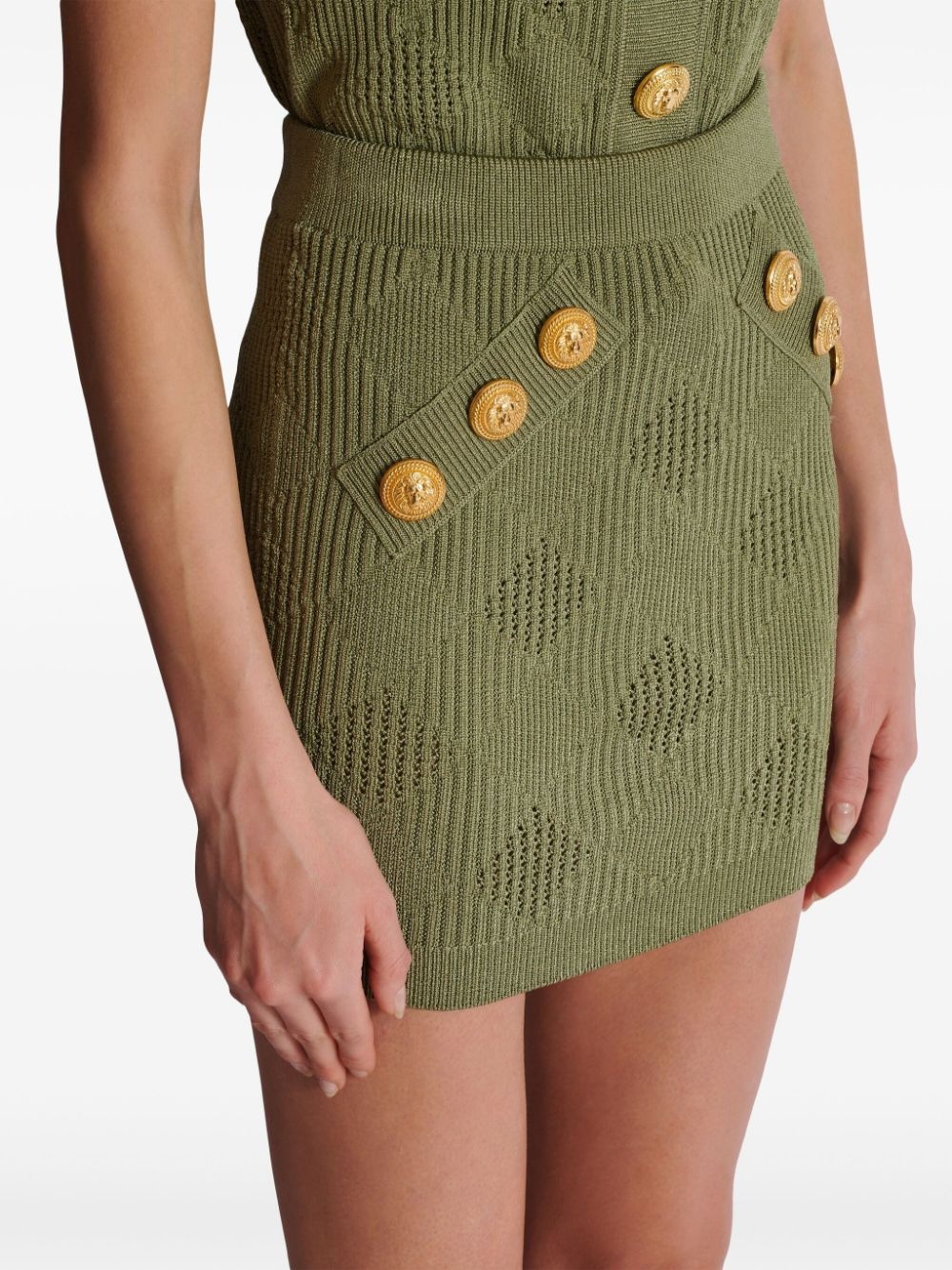 check-pattern mini skirt - 6