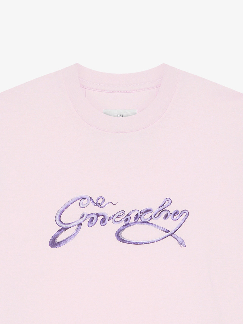 T-SHIRT IN COTTON WITH GIVENCHY SNAKE PRINT 4