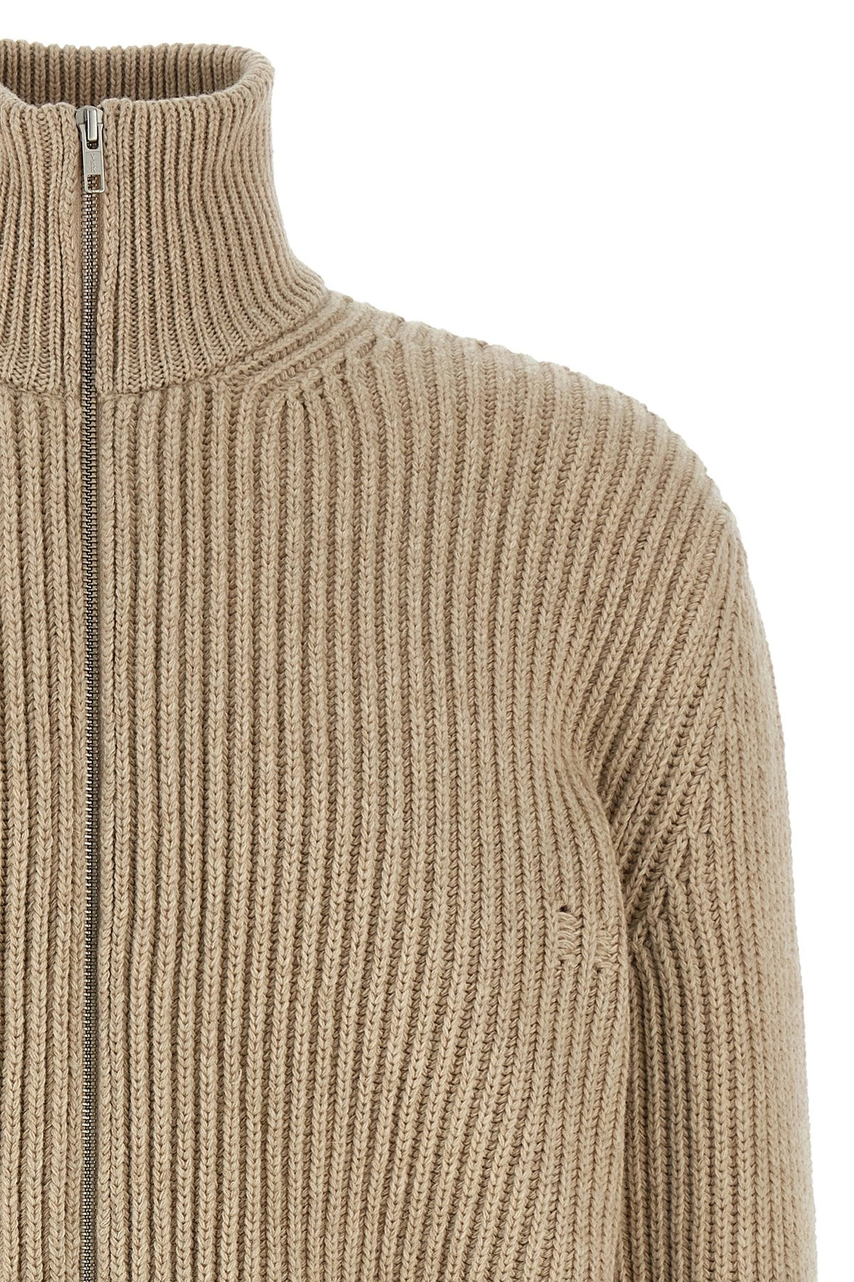 Distressed wool cardigan - 3