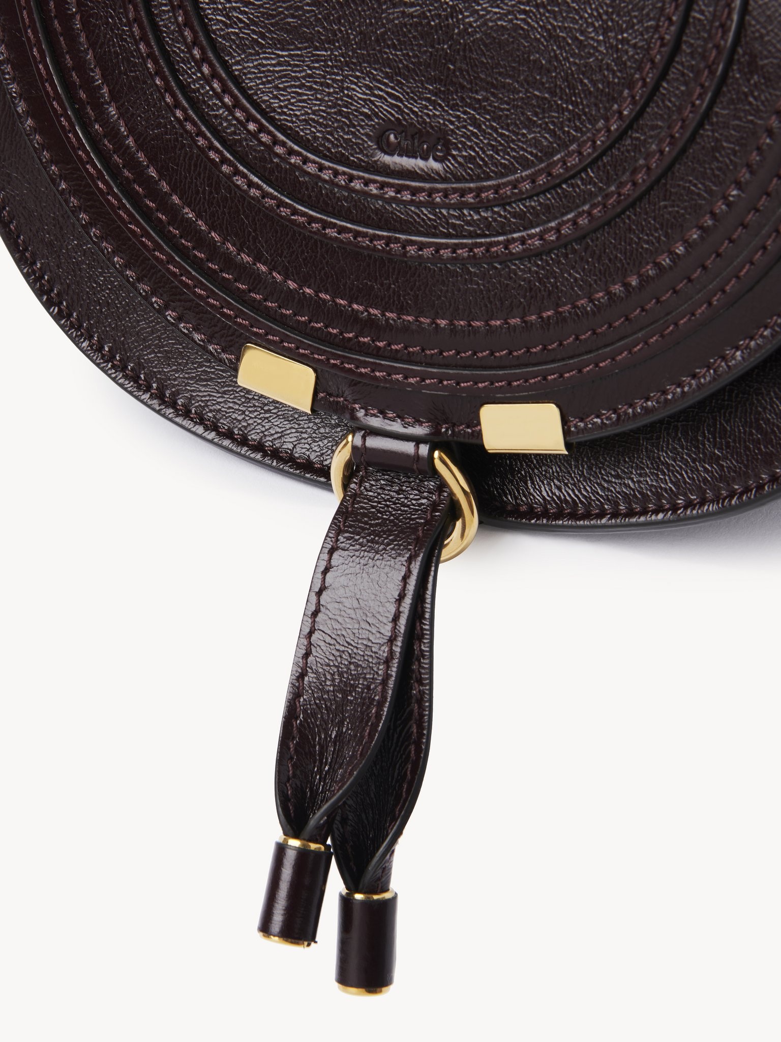 SMALL MARCIE SADDLE BAG IN SHINY LEATHER - 6