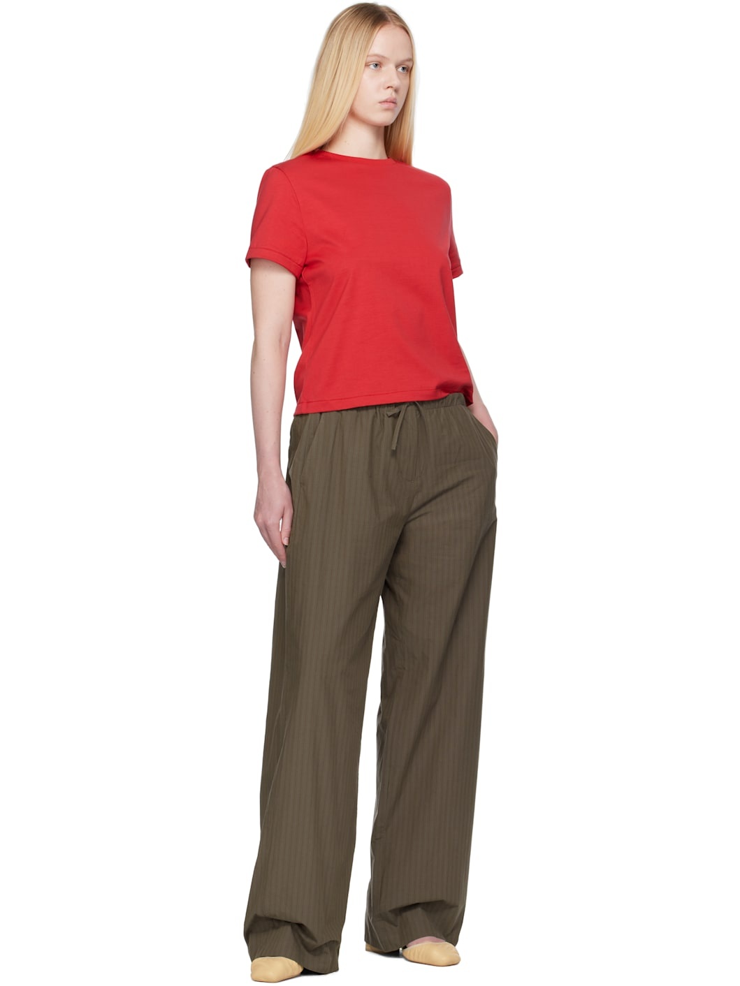 Brown Stripe Banding Lounge Pants - 4