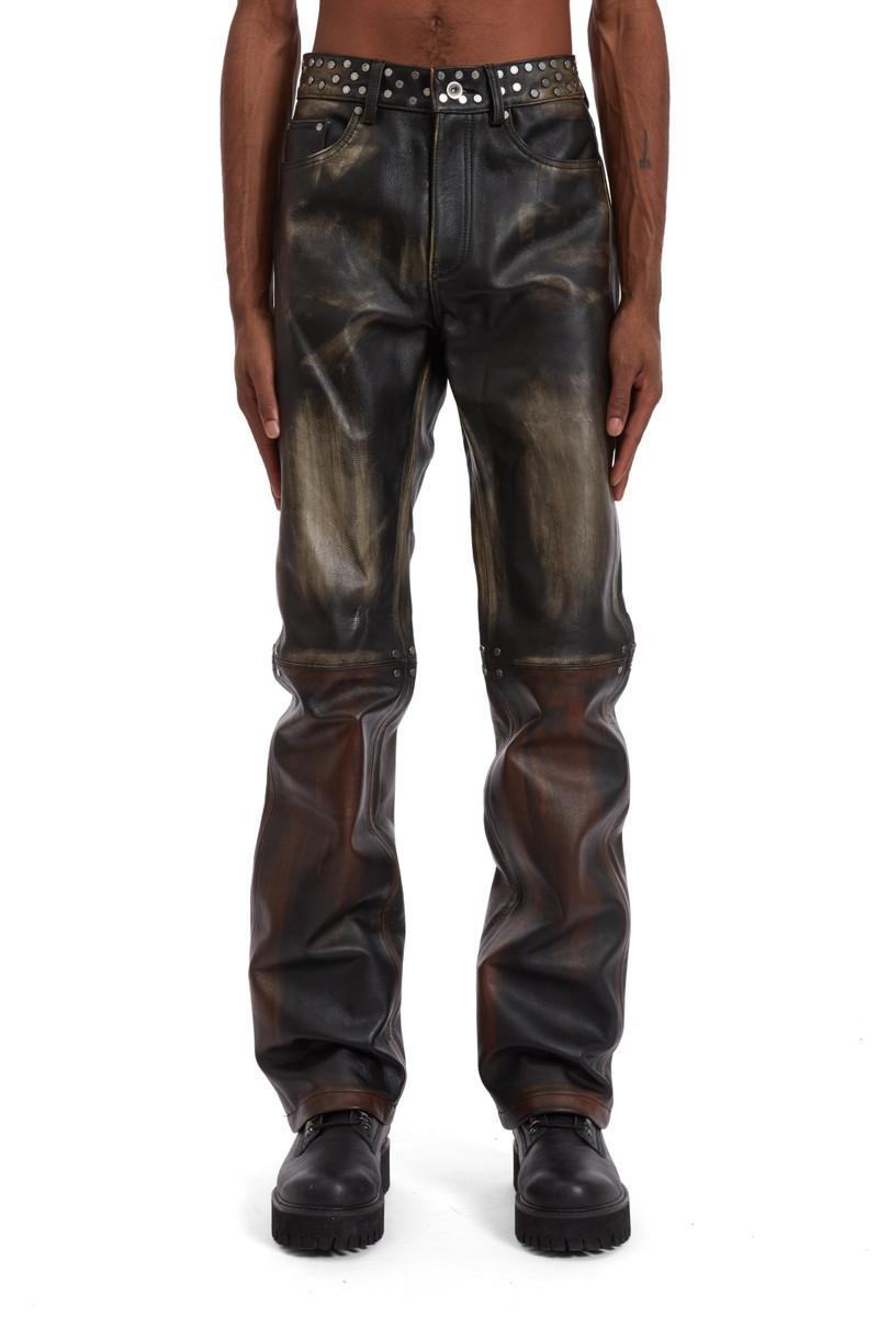OMBRE STUDDED LEATHER PANT 3