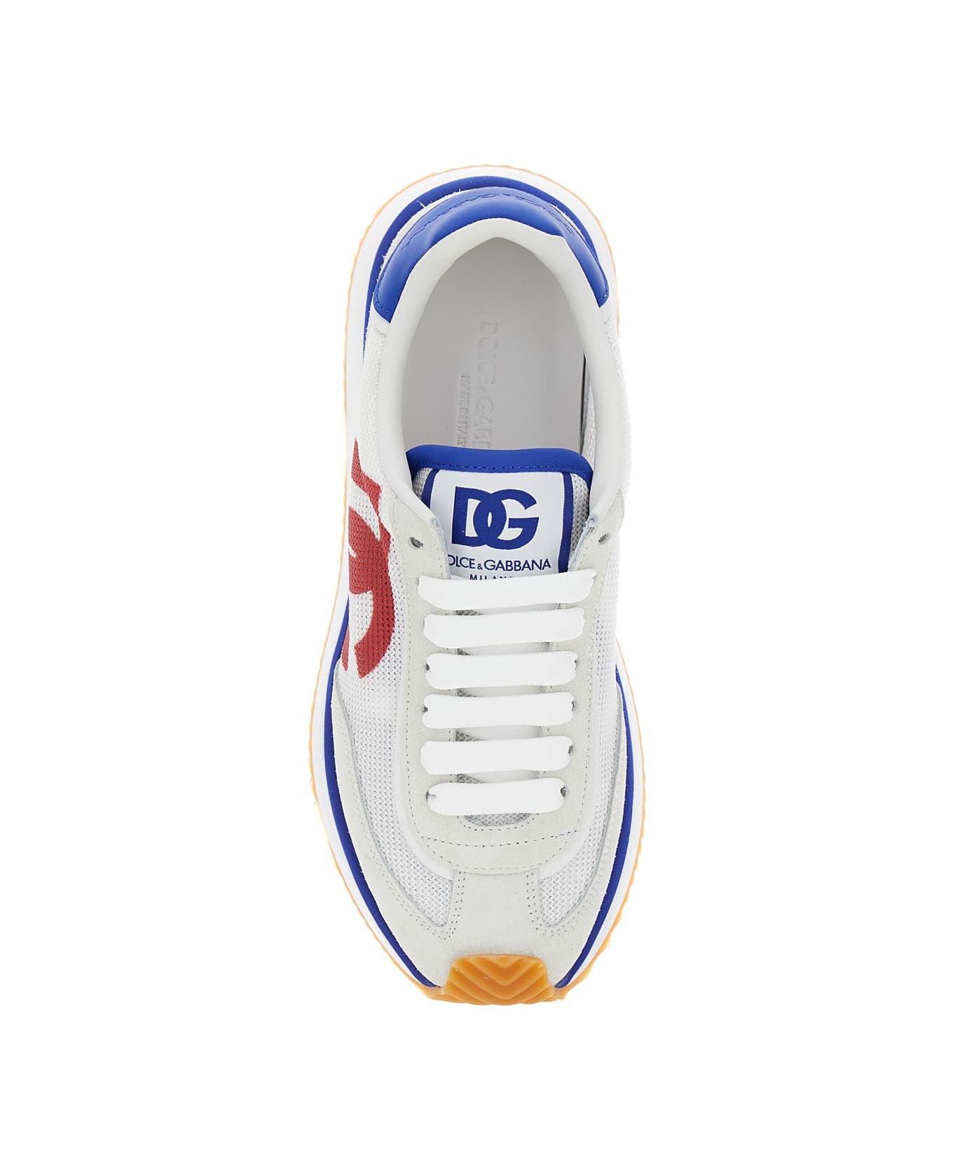'aria' Multicolor Running Sneakers With Logo Detail In Suede And Tech Fabric Woman - 4