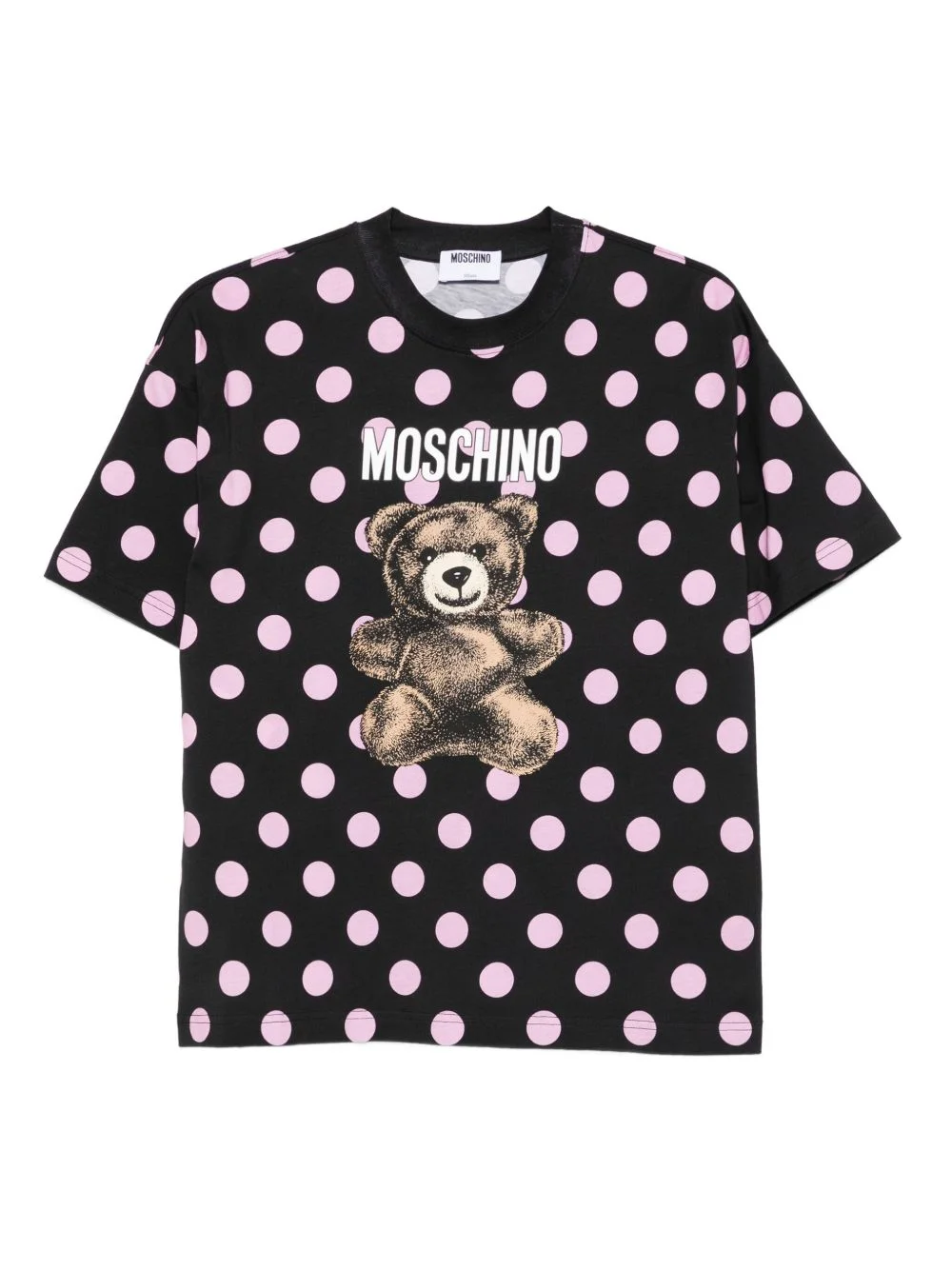 polka-dot teddy-print T-shirt - 1