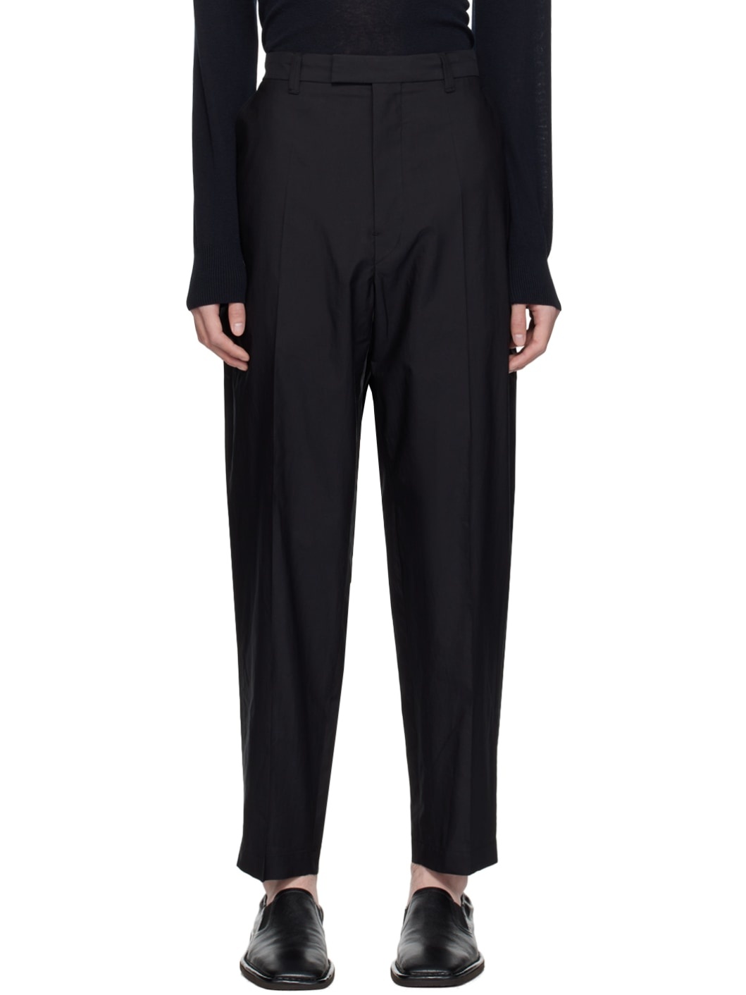 Black Washed Trousers - 1