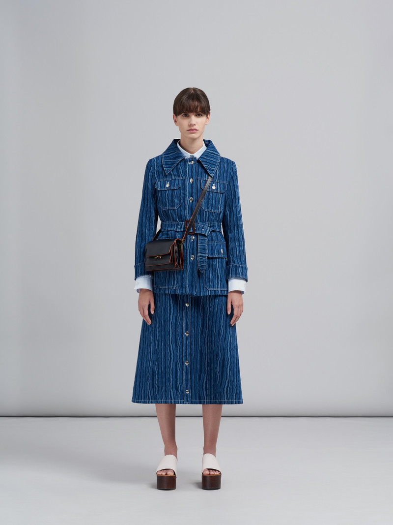 Marni DEGRADÉ DENIM SAFARI JACKET outlook