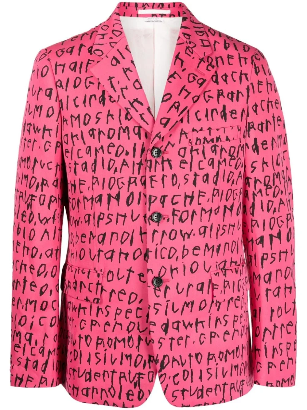 graphic-print wool blazer - 1