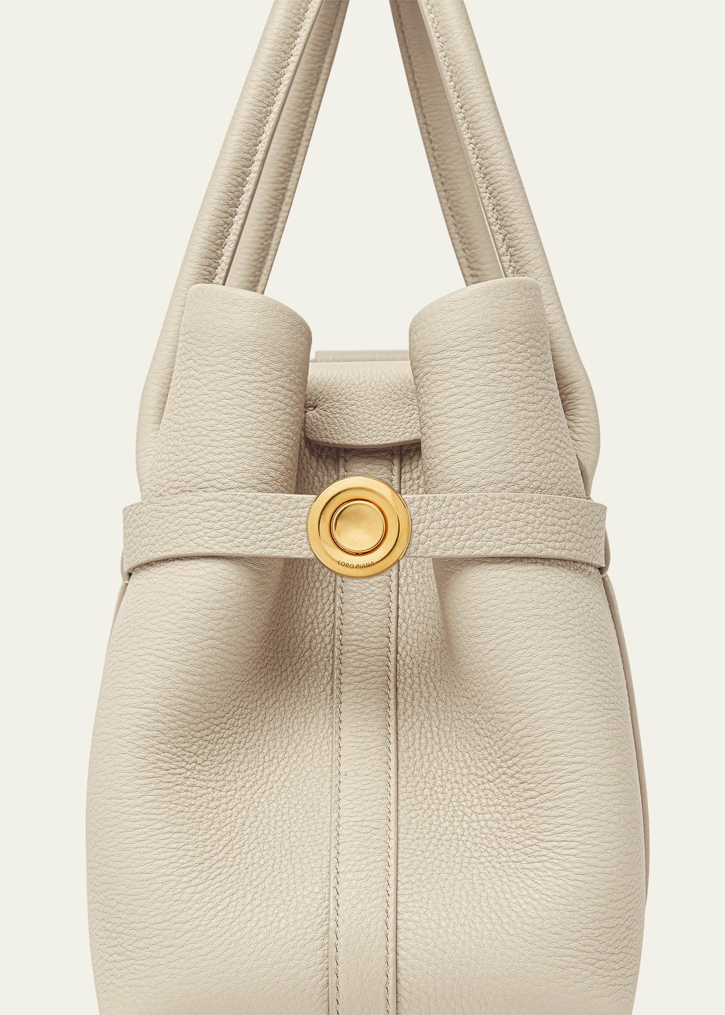 Ghiera Small Leather Shopper Tote Bag - 5