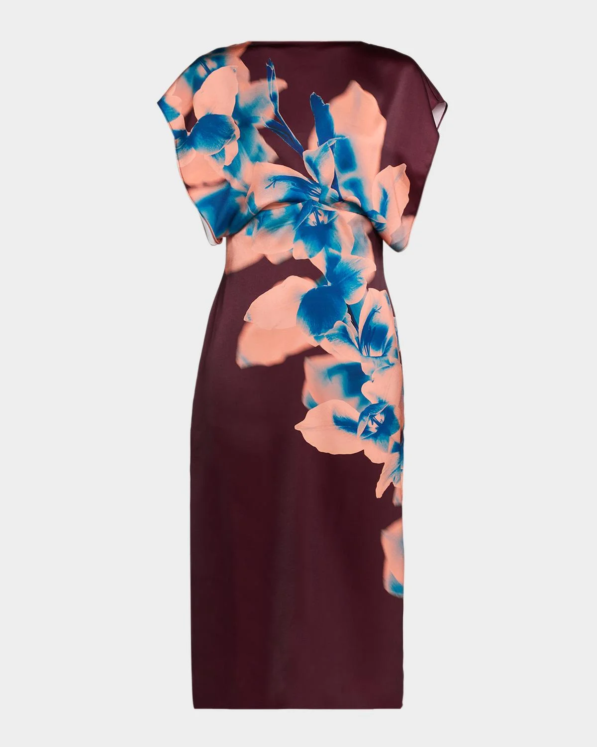 Avri Floral Satin Midi Dress - 1