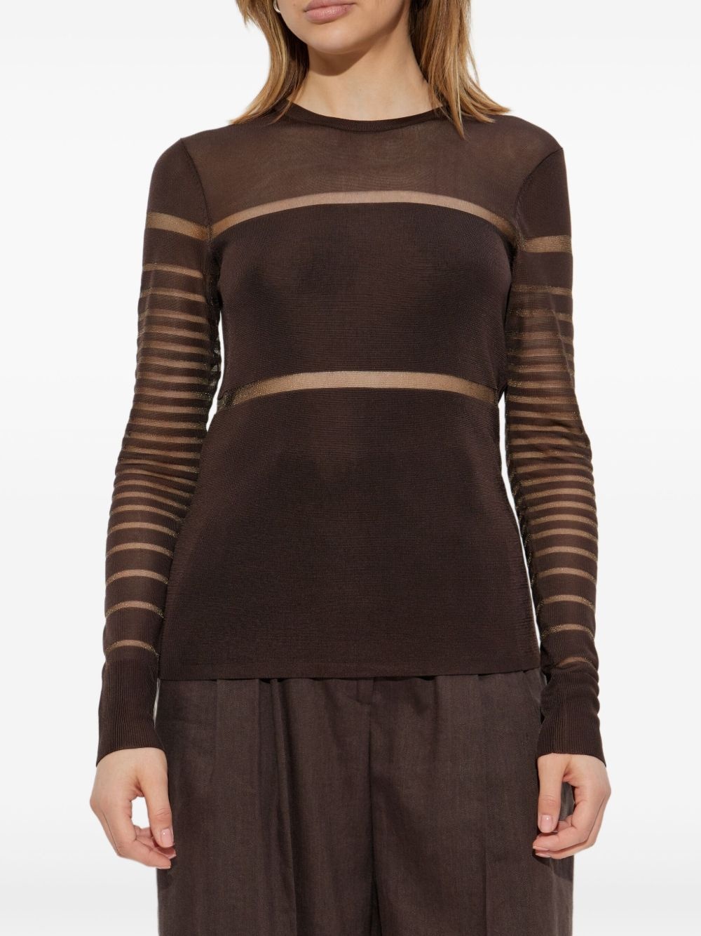layered long-sleeve top - 3