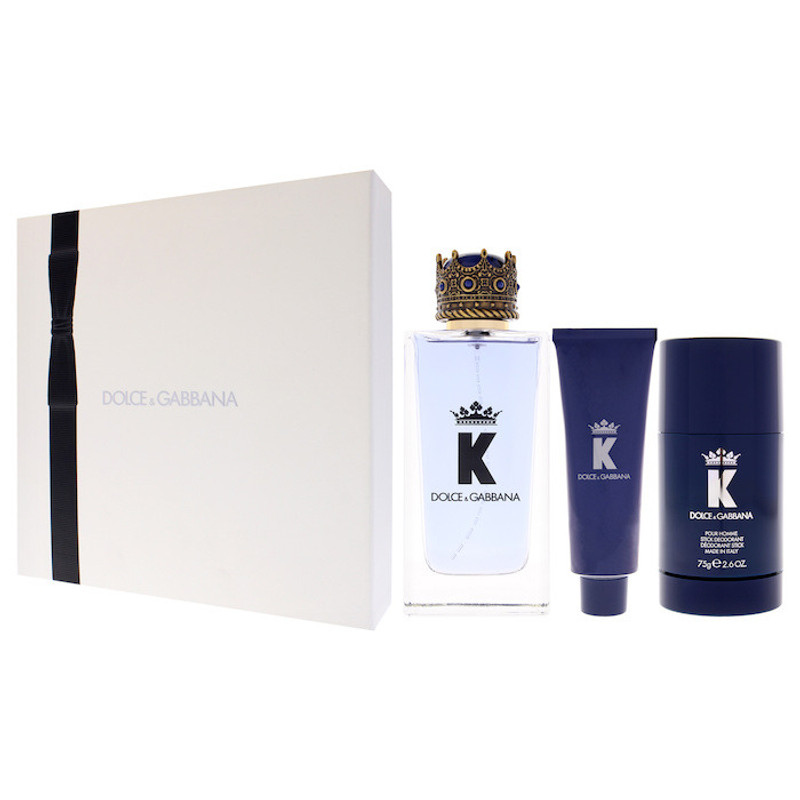 K by Dolce and Gabbana for Men 3 Pc Gift Set 3.3oz EDT Spray, 1.69oz Shower Gel, 2.6oz Deodorant Sti 6