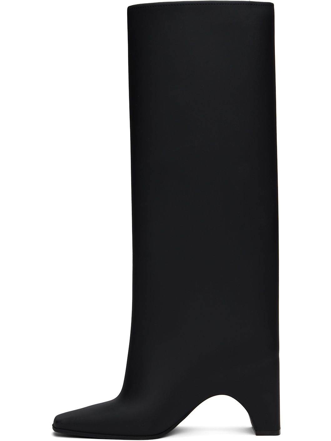 Black Rubber Bridge Tall Boots - 3