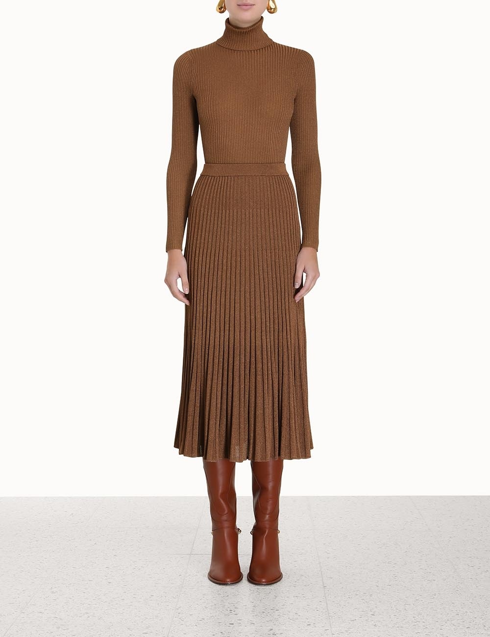 LUMINOSITY LUREX MIDI SKIRT - 2