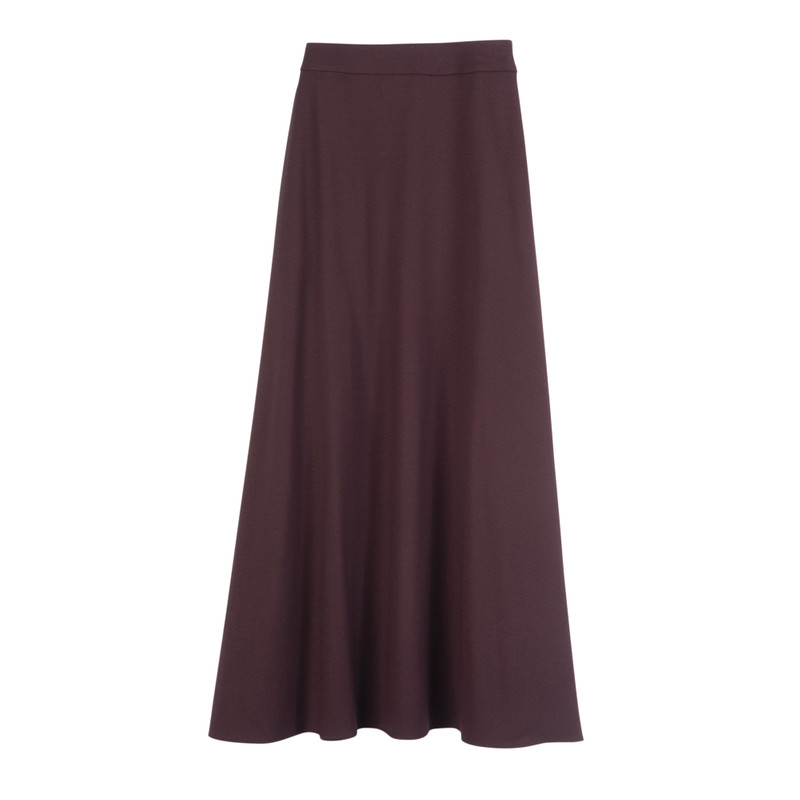 Midi skirt Burgundy - Crepe 1