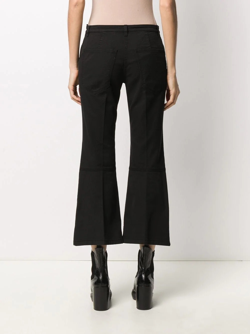 cropped kick-flare trousers - 4