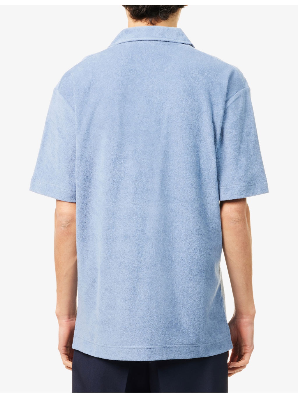 Towelling Camp-Collar Cotton Polo Shirt - 4