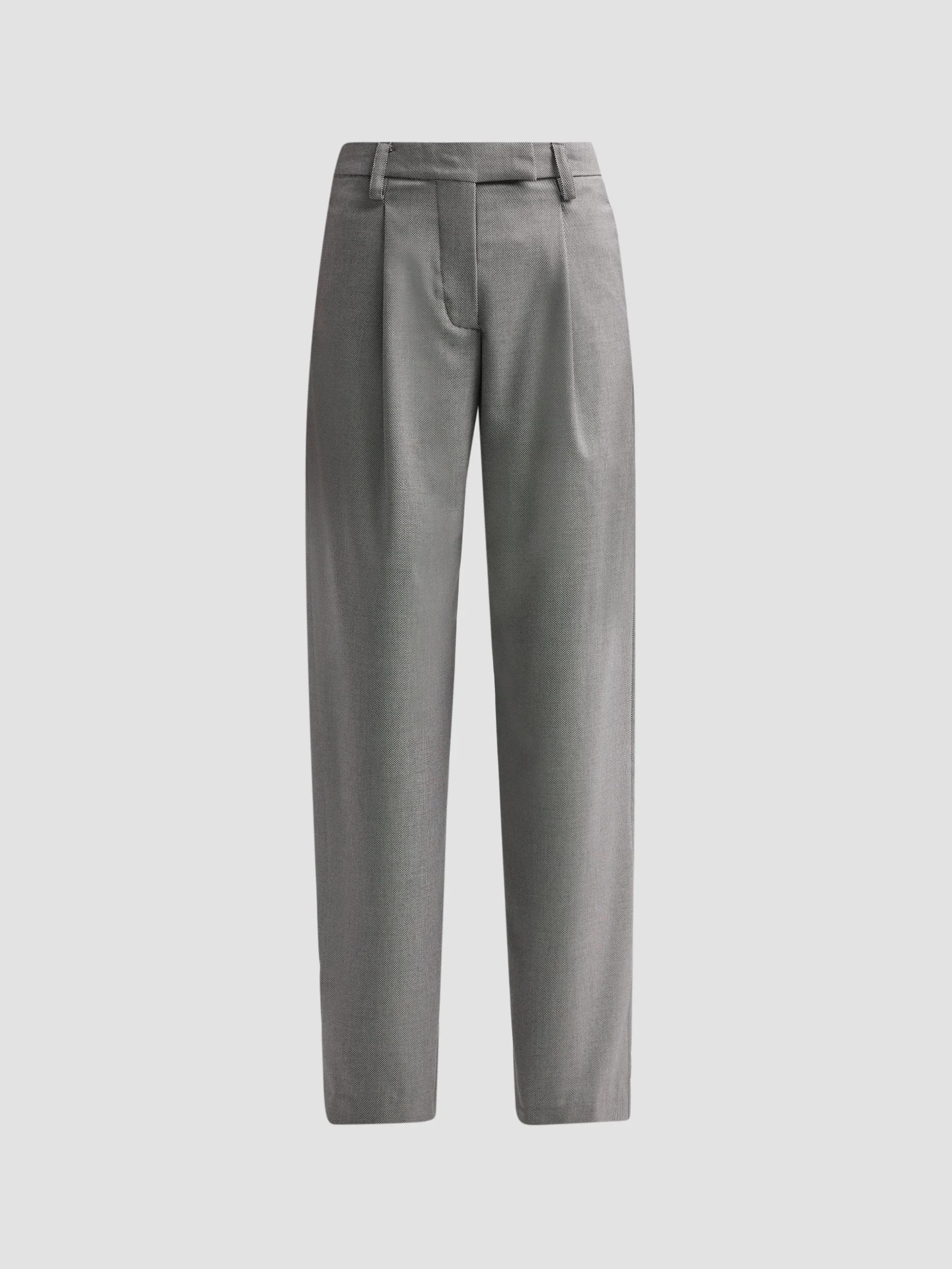 Women's Noko Wool Mid-Rise Straight-Leg Pants - Gray - 1